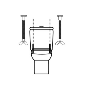 Kit Fijación Sanitario Cisterna / Inodo 6x 90 (2 Piezas)