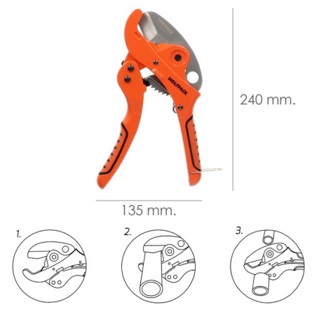 Tijeras Cortadora de Tubos Diámetro 42 mm.
