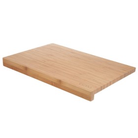 Tabla Cortar Cocina Fabricada En Madera De Bambú 100% Con Borde 46x30,5 cm.