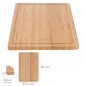 Tabla Cortar Cocina Fabricada En Madera De Bambú 100% Con Ranura 32x25,5 Cortar, Carne Pescado, Verduras, Frutas, Alimentos