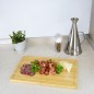 Tabla Cortar Cocina Fabricada En Madera De Bambú 100% Con Ranura 32x25,5 Cortar, Carne Pescado, Verduras, Frutas, Alimentos