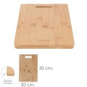 Tabla Cortar Cocina Fabricada En Madera De Bambú 100% Con Asa 30x20 Cortar, Carne Pescado, Verduras, Frutas, Alimentos