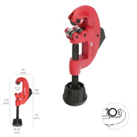 Cortador De Tubos De Diámetro 3 A 30 mm. Cuerpo Realizado en Aluminio y Rodel en Acero Templado.