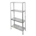 estantería Acero Galvanizado con 4 Baldas 150x75x30 cm. Baldas ajustables. Peso máximo 120 Kg.