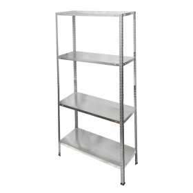 estantería Acero Galvanizado con 4 Baldas 150x75x30 cm. Baldas ajustables. Peso máximo 120 Kg.