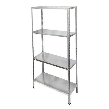 estantería Acero Galvanizado con 4 Baldas 150x75x30 cm. Baldas ajustables. Peso máximo 120 Kg.