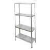estantería Acero Galvanizado con 4 Baldas 150x75x30 cm. Baldas ajustables. Peso máximo 120 Kg.