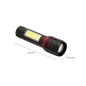 Linterna LED De Mano Metalica Bateria Recargable (1.200 mAh) Luz Frontal / Lateral Hasta 300 Lumenes 5 Watt. Con Función Zoom Linterna LED De Mano Metalica Bateria Recargable (1.200 mAh) Luz Frontal / Lateral Hasta 300 Lumenes 5 Watt. Con Función Zoom