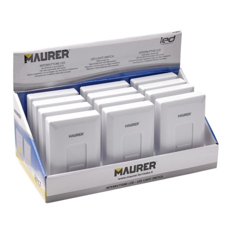 Linterna / Luces Led Para Pared / Armario Tipo Interruptor A pilas (4 AAAA)	400 Lúmenes (Fijación Mediante Pegatina o Imán)