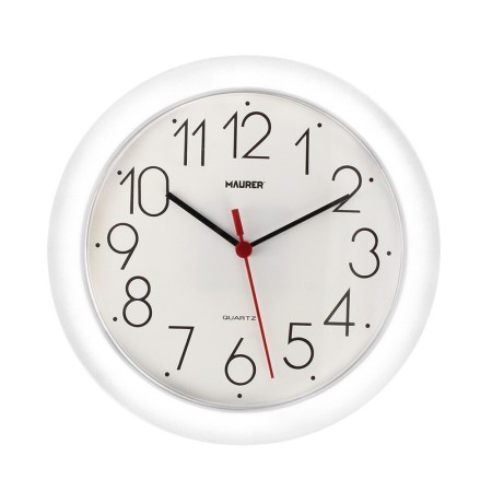 Reloj De Pared Diámetro 25 cm. Color Blanco