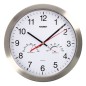 Reloj De Pared Diámetro 30 cm. Con Higrómetro y Termómetro. Frontal En Acero Reloj De Pared Diámetro 30 cm. Con Higrómetro y Termómetro. Frontal En Acero