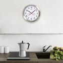 Reloj De Pared Diámetro 30 cm. Con Higrómetro y Termómetro. Frontal En Acero