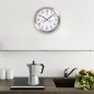 Reloj De Pared Diámetro 30 cm. Con Higrómetro y Termómetro. Frontal En Acero Reloj De Pared Diámetro 30 cm. Con Higrómetro y Termómetro. Frontal En Acero
