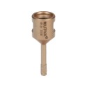 Corona Diamante Para Amoladora Diámetro 6 mm. Conexión Rosca M14. Corte Seco