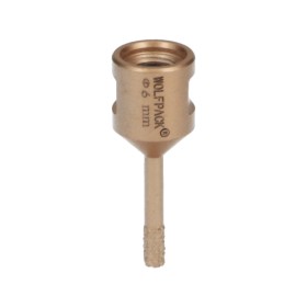 Corona Diamante Para Amoladora Diámetro 6 mm. Conexión Rosca M14. Corte Seco
