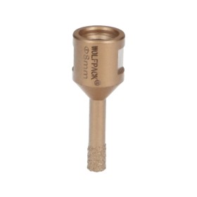 Corona Diamante Para Amoladora Diámetro 8 mm. Conexión Rosca M14. Corte Seco