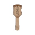 Corona Diamante Para Amoladora Diámetro 10 mm. Conexión Rosca M14. Corte Seco