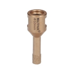 Corona Diamante Para Amoladora Diámetro 10 mm. Conexión Rosca M14. Corte Seco