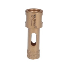 Corona Diamante Para Amoladora Diámetro 16 mm. Conexión Rosca M14. Corte Seco