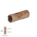 Corona Diamante Para Amoladora Diámetro 22 mm. Conexión Rosca M14. Corte Seco