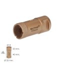 Corona Diamante Para Amoladora Diámetro 26 mm. Conexión Rosca M14. Corte Seco