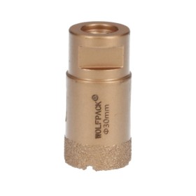 Corona Diamante Para Amoladora Diámetro 30 mm. Conexión Rosca M14. Corte Seco