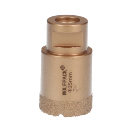 Corona Diamante Para Amoladora Diámetro 35 mm. Conexión Rosca M14. Corte Seco