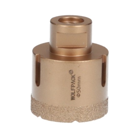 Corona Diamante Para Amoladora Diámetro 50 mm. Conexión Rosca M14. Corte Seco