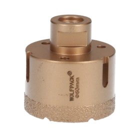 Corona Diamante Para Amoladora Diámetro 60 mm. Conexión Rosca M14. Corte Seco