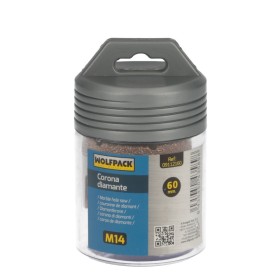Corona Diamante Para Amoladora Diámetro 60 mm. Conexión Rosca M14. Corte Seco