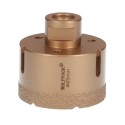 Corona Diamante Para Amoladora Diámetro 65 mm. Conexión Rosca M14. Corte Seco