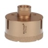 Corona Diamante Para Amoladora Diámetro 75 mm. Conexión Rosca M14. Corte Seco