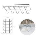 Colgador Tazas, Soporte Cocina Bajo Mueble, Acero Cuelga tazas para 10 tazas