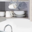 Colgador Tazas, Soporte Cocina Bajo Mueble, Acero Cuelga tazas para 10 tazas