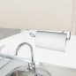 Colgador Portarrollos Papel Cocina, Acero Para Puertas, Encimeras, Muebles. 32,5x18x10 cm.