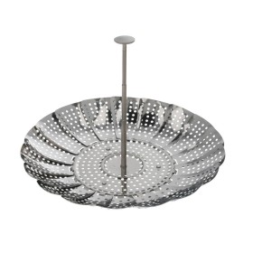 Cesta Vaporera Acero Inoxidable, Plegable Diámetro 13,5 / 23 cm. Cocina Al Vapor.
