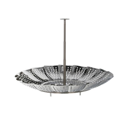 Cesta Vaporera Acero Inoxidable, Plegable Diámetro 13,5 / 23 cm. Cocina Al Vapor.