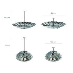 Cesta Vaporera Acero Inoxidable, Plegable Diámetro 13,5 / 23 cm. Cocina Al Vapor.