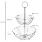 Frutero 2 Niveles, Acero Cromado, Doble Canasta De Rejilla, Diámetro 30x46 (Alt) cm. Frutero 2 Niveles, Acero Cromado, Doble Canasta De Rejilla, Diámetro 30x46 (Alt) cm.