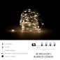 Guirnalda Luces Navidad Microled 60 Leds Color Blanco Calido.Luz navidad interiores IP20 A Pilas (3 AA No Incluidas) Guirnalda Luces Navidad Microled 60 Leds Color Blanco Calido.Luz navidad interiores IP20 A Pilas (3 AA No Incluidas)