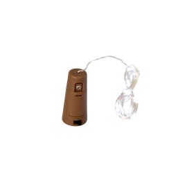 Luces Navidad Guirnalda Led con Tapón 20 Microled Blanco Frio IP20. A Pilas 3 LR44 (Si Incluidas)