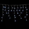 Guirnalda Luces Navidad Cortina 5x1 Metros 182 Leds Blanco Frio. Luz Navidad Interiores y Exteriores Ip44. Cable Transparente