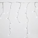 Guirnalda Luces Navidad Cortina 5x1 Metros 182 Leds Blanco Frio. Luz Navidad Interiores y Exteriores Ip44. Cable Transparente