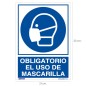 Cartel Obligatorio el Uso de Mascarilla 30x21 cm. Cartel Obligatorio el Uso de Mascarilla 30x21 cm.
