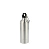 Botella de Agua Aluminio Con mosquetón, Cierre hermético 500 ml.
