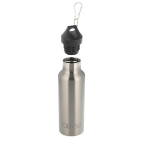 Botella Térmica / Termo Acero Inoxidable Antigotas 500 ml. Cierre 100% Hermético, Con mosquetón.