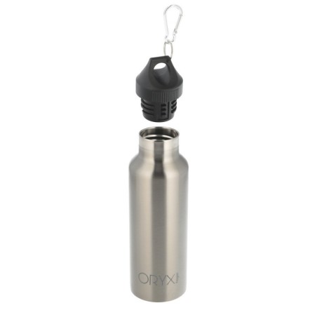 Botella Térmica / Termo Acero Inoxidable Antigotas 500 ml. Cierre 100% Hermético, Con mosquetón.