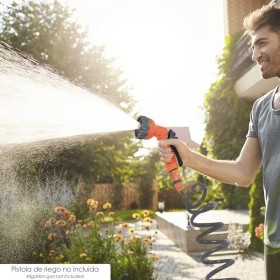 Manguera Extensible Espiral Autoenroscable Para Riego Jardín Con Conectores 15 Metros