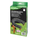 Manguera Extensible Espiral Autoenroscable Para Riego Jardín 15 Metros Con Pistola y Conectores