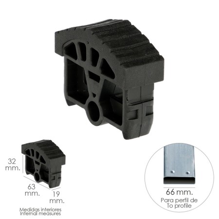 Contera Para Escalera Pronor 2 Tramos Con 10+10 Peldaños ( Perfil 66 mm. )